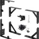 Anti Sag Gate Frame Kit Gate Corner Brace Bracket Heavy Duty Adjustable Gate Hardware with Gate Latch for Wooden Fences,Driveway Gates,Shed Doors,Corral Gates,Wood Windows