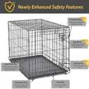 Midwest Homes for Pets 36-Inch New World Crate for Medium-Large Breeds, 41-70 lbs, Single Door Folding Dog Crate, Leak-Proof Tray & Secure Latch, Portable, Durable & Easy to Assemble