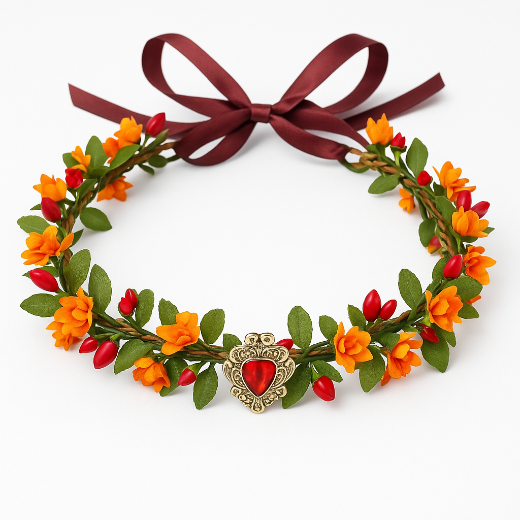 Vivivalue Floral Crown Women Flower Headband Floral Headpiece Halo Wedding Party Festival Photos (1)