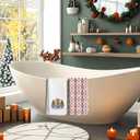 Blue and White Chinoiserie Christmas Tree Kitchen Towels Set of 2,Christmas Dish Towels for KitchenXmas Hand Towels for BathroomGrandmillennial Home Decor 16x24 Inch