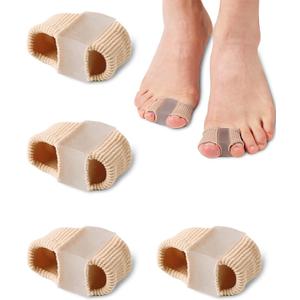 Bunion Toe Separators for Overlapping Toes Women Men, Gel Toe Spacers Bunion Corrector with 2 Loops for feet (4PC)