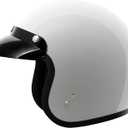 VCAN V85C 3/4 Open Face Motorcycle Helmet DOT Approved (Medium, Gloss White)