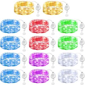 Brightown 14 Pack 6 Color LED Fairy Lights Battery Operated String Lights, 7ft 20LED Waterproof Silver Wire String Lights, Firefly Starry Moon Lights for Mason Jars DIY Christmas Wedding Party Bedroom