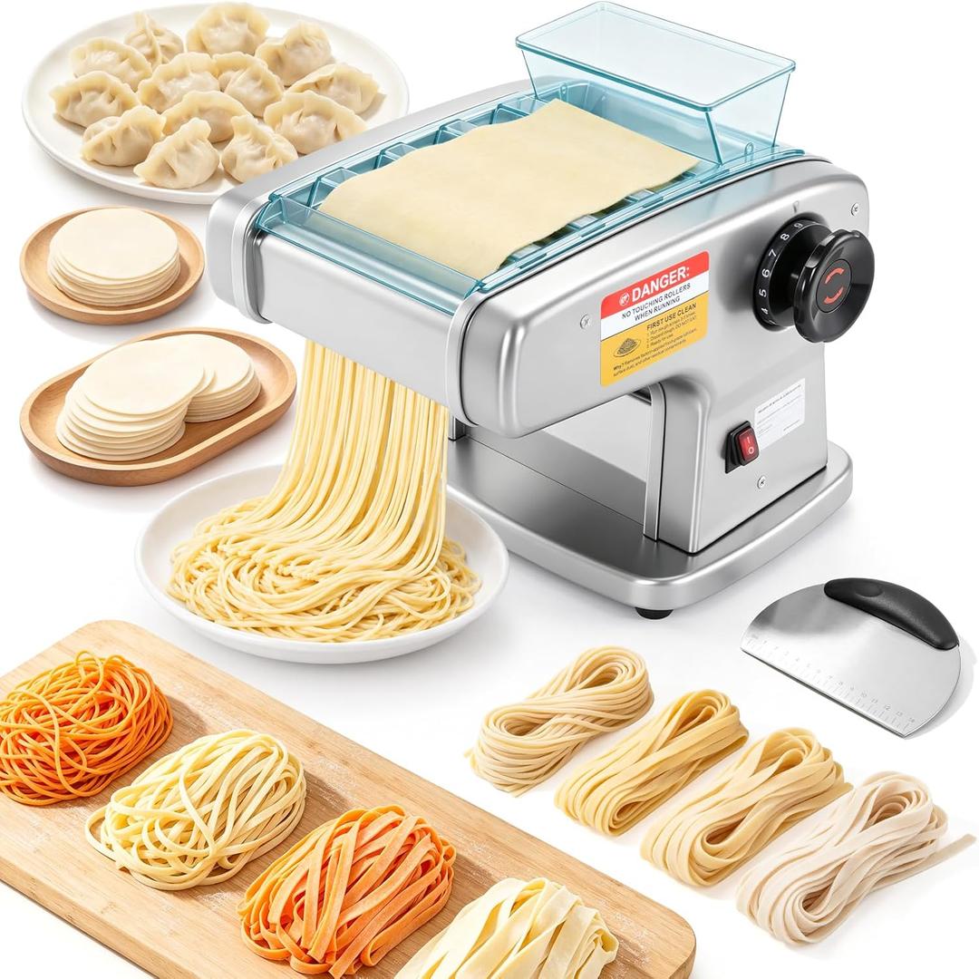 WICHEMI Electric Pasta Maker 4 IN1 Pasta Roller Noodle Pressing Machine