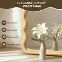 Full Length Mirror, 55”x20” Wavy Wood Floor Mirror for Wall