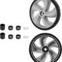 12 Inch Rear Wheel Replacement Arnold 490-324-0002 Lawn Mower Rear Wheels 12x1.75" Plastic Wheel Compatible with Craftman Push Mower Walk Behind Mowers Wagon Wheel 2 Pack