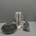 Black Pole Floor Lamp Simple Design Tall Lamp with Shade Standing Lamp with LED Bulb for Living Room and Bedroom (Gray)