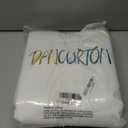 White Linen Blackout Curtains 108 Inches Long 2 Panel Burg for Sliding Glass Door Noise Reduction Thermal Summer Heat Blocking Floor to Ceiling Curtain for Bedroom Living Room Back Tab Pocket 9ft Tall