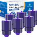PUREPLUS NSF/ANSI 42 Certified Faucet Filter Replacement for PUR Plus RF9999 FM-2500V FM-3700, PFM150W, PFM350V, PFM400H, PFM450S, Used for Advanced & Horizontal Faucet Mounts, 6Pack
