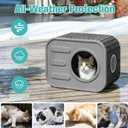 Outdoor Cat House Weatherproof with Camera-Shaped Design, Sturdy Resin Outside Cat Shelter for Patio, Insulated Cat House for Outdoor Cats