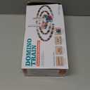 Domino Train Toy Set for Kids, Automatic Dominoes Blocks Building and Stacking Toys Creative Kids Games Early Education Christmas Birthday Gift Boys Girls Age 3 4 5 6 7 8 Year Old (Cyan)