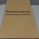 Jovrun Elevated Dog Bowls for Medium Large Size Dogs, Non-Slip Dog Feeder with 1*Stainless Steel Dishes & 1*Slow Feeder Bowl, 5 Heights Adjustable Raised Bowls to 3.15-8.66-9.84-11.02-12.2 (Black)