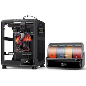 Creality K2 SE Combo 3D Printer, Support Multicolor Printing with CFS, 500mm/s High-Speed, Smart Auto Leveling, Solid Metal Build Frame, Fully Assembled, Next-Gen Extruder, 220215245 mm Build Volume