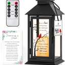 Memorial Lantern Bereavement Gifts in Memory of Loved One Memorial Gifts for Loss of Mother Loss of Father Remembrance Sympathy Gifts for Loss of Loved One with LED Candle and Remote (Those We Love Dont Go Away)