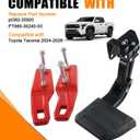 Rear Tow Hooks & Rear Bed Step Combo Kit Compatible with 2024 2025 2026 Toyota Tacoma, No More Choosing — Install Both Simultaneously, Forged Steel Hooks & Aluminum Folding Truck Step