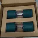 LARS NYSM Salt and Pepper Grinder Set, Manual Salt and Pepper Mills with Adjustable Ceramic Grinder, Design Spice Shaker Set (Pine Green)