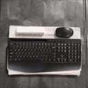 Wireless Keyboard and Mouse Combo- VEILZOR 2.4G Rechargeable Keyboard with Phone Holder, Ergonomic Wrist Rest, 9 RGB Backlit Effects, Silent Keyboard Mouse Set for Windows, Laptop, PC (Black)