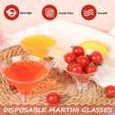 GGOLDMER 50 Sets Plastic Martini Glasses - 5 oz Disposable Cocktail Glasses Mini Martini Cups for Christmas New Year Party, Wedding, Wine, Margarita, Desserts, Ice Cream, Unbreakable