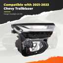Passenger Halogen Headlight Assembly Compatible with 2021 2022 2023 Trailblazer LS/LT/RS/Activ Headlamp w/DRL Bulb Right Side GM2503520 42790340