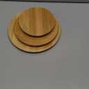 Replacement Wooden Lids for Pyrex, Anchor Hocking Glass Containers 7200 * 2 7201-PC*2 7402-PC*2, Bamboo Lids for Pyrex 2Cup 4Cup 7Cup Glass Bowls, Bowl Covers 6 Pack