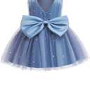 Toddler Baby Girls Princess Birthday Dress Flower Girl Pageant Party Tutu Wedding Formal Dresses Tulle Gown, 6-9 Months, Dusty Blue