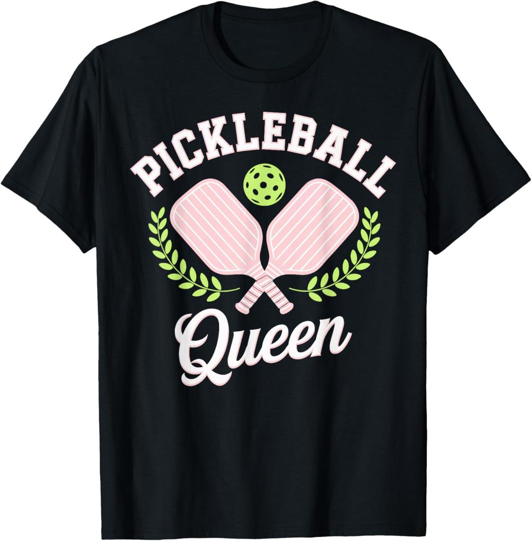 Pickleball Queen Funny Pickleball Player T-Shirt, S