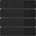 Dunzy 60 Pcs Leather Hat Patches Blank Leatherette Hat Patch with Adhesive Rectangle Laserable Leatherette Patch for Hats Custom Fabric Sew Laser Engraving DIY(Black,3 x 2 Inch)