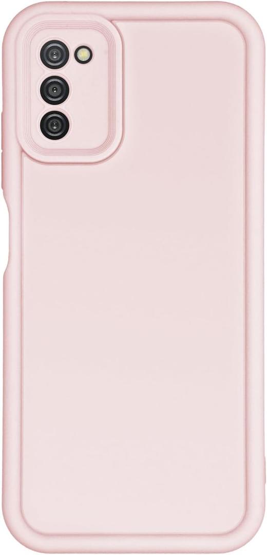 Puxicu Slim Case for Samsung Galaxy A02S, Enhanced Camera Protection, Shockproof Skin-Friendly Touch Soft Case Cover for Samsung Galaxy A02S Phone, Light Pink
