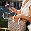 Portable Handheld Fan Turbo, High Speed Cooling Mini Fan Handheld, Digital Display,Portable Cold Air for Makeup, Travel, Camping, Outdoor Use,Gifts for Women (White)