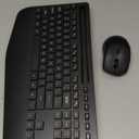 Wireless Keyboard and Mouse Combo - Full-Sized Ergonomic Keyboard with Wrist Rest, Phone Holder, Sleep Mode, Silent 2.4GHz Cordless Keyboard Mouse Combo for Computer, Laptop, PC, Mac, Windows -Trueque (1 PACK, Black)