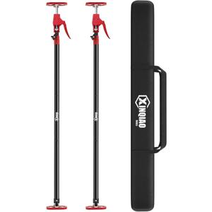 XINQIAO Third Hand Tool Support System, Premium Steel Support Rod with 154 LB Capacity for Cabinet Jack, Drywall Jack & Cargo Bars, 49.2in-114.2in Long, 2 PCs