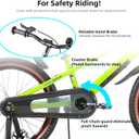KEANO 20 Inch Kids Bike with Training Wheels, Children Bicycle for 6-10 Years, Green