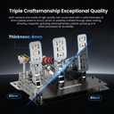 SIMSONN Plus X Racing Simulator Hydraulic Pedals Sim Racing Pedals Support Haptic Reactor (Plus X Black Baseplate)
