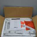 Furologee 5Tier Ladder Shelf with 2 Drawers,Narrow Bookshelf Storage Shelves,Industrial Bookcase Freestanding Rack Units for Bedroom,Living Room,Bathroom,Home Office,Balcony,Wood Metal, White