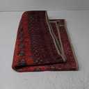 Keen Home Design 2x12 Rug - Machine Washable Runner Rug with Non-Slip Backing, Ideal for Hallway, Entryway, Kitchen, Laundry Room - Vintage, Easy Clean, Durable, Low Pile - (2'6" x 12') (Red/Burgundy)