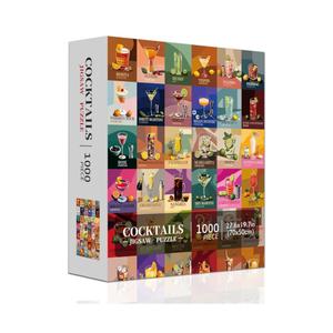 Cocktail Jigsaw Puzzles for Adults 1000 Pieces, Unique Cocktails 1000 Piece Puzzle for Adults, Hard Difficult Impossible Challenging Jigsaw Puzzles 1000 Pieces