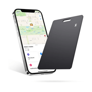 Wallet Tracker Card Works with Apple Find My (iOS Only),Find My Wallet Card Wireless Rechargeable Item Finder for Luggage Tags, Passports, Keys,Bags 1 Pack