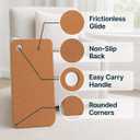 Heel Slide Board - Knee Flexion & Heel Slides Physical Therapy, 28 x 0.1875 x 14.5 inches