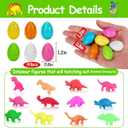 60PCS Small Hatching Dinosaur Eggs for Dinosaur Birthday Party Favors Summer Goodie Treat Bag Stuffers Classroom Carnival Prizes Bulk Pinata Fillers Novelty Grow in Water Dino Eggs with Toys Inside