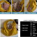 KAMEILONG Large Nylon Hobo Bag Women Crescent Shoulder Bag Vintage Tote Bag Casual Shopper Handbag for Women