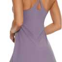 Womens Tennis Dress, 2-in-1 Golf Workout Dress with Built-in Bra & Shorts Pockets, Athletic Dresses with Adjustable Strap Medium