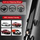 Tevlaphee Steering Wheel Lock Anti-Theft Car Device Heavy Duty Security Car Lock Antitheft Locking Devices Great Deterrent Adjustable Car Wheel Lock Anti Theft for Vehicle Truck with 3 Keys(Black)