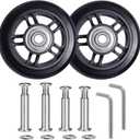 Tobeso-Nuoze Luggage Replacement Wheels 2 3/4 inch Wear-Resistant Suitcase Replacement Wheels Rubber Swivel Caster Repair Kits 2 Pcs (70mm*22mm)