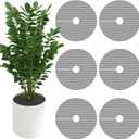 Adnee 6 Pcs 11.8 Inch Plant Pot Grids-Cuttable Plant Pot Soil Covers Protectors from Animals-Indoor Round Planter Pots Soil Guard for Outdoor Garden Plants Protection