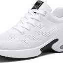 Padgene Womens Sneakers Air Cushion Running Shoes Lightweight Tennis Walking Shoes Mesh Breathable Gym Work Fashion Sneakers Athletic Comfortable Casual (8, 835whitewhite)