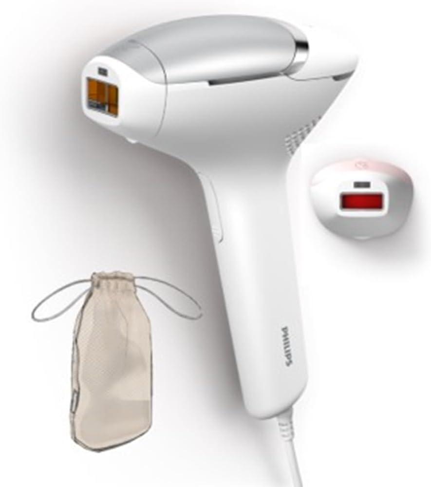 Philips Lumea 9000 Series IPL Hair Removal Device, Visible Permanent Laser Hair Reduction Done at Home, for Women & Men, SenseIQ Technology, 4 Attachments for Body, Face, Bikini & Underarms, BRI984/03 (White)
