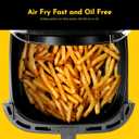 8.5QT Air Fryer, Upgraded Family Size Capacity, Square Basket Dials Stainless Steel Air Fryers, Reheat Leftovers, Easy Cooking for Healthier Breakfast & Dinner in Minutes, Gift Box Included