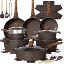 Umite Chef 26PCS Pots and Pans Set Non Stick, Nonstick Cookware Sets, Induction Cook Ware, Includes Steamer & Silicone Utensils, Housewarming Gift, Kitchen Cooking Sets w/Frying pan (PFOS, PFOA Free)