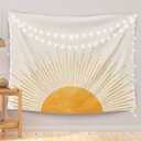 OGILRE Sun Tapestry, Boho Sun Sunrise Sunshine Abstract Home Girls Bedroom Decorations Wall Art Hanging Tapestry, Bohemia Sunset Tapestries, 50x60 Inch (Multicolor)