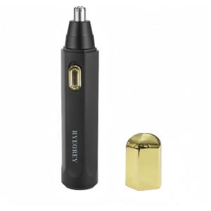 Nose Hair TrimmerUSB Rechargeable Professional Painless Eyebrow and Facial Hair Trimmer for Men and Women, Double Edged Blade,Washable for Easy Cleaning (Black Gold)